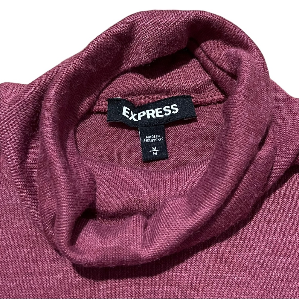 Express Maroon Long Sleeve Turtleneck Sweater | Women’s M - Picture 2 of 5